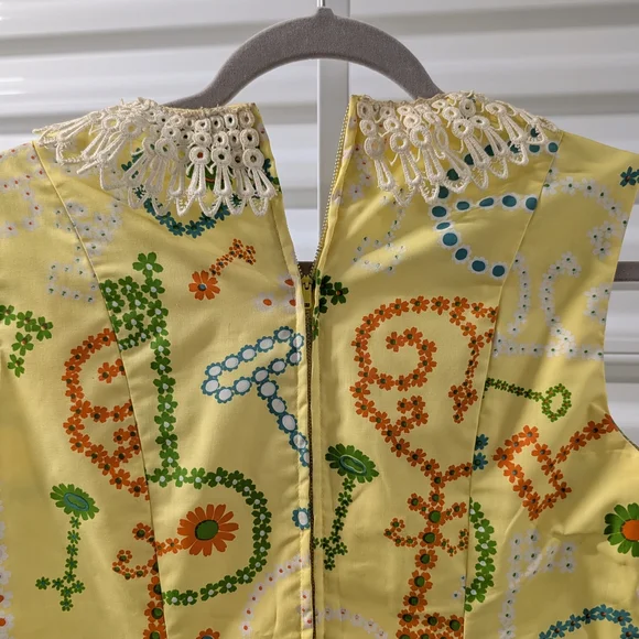 Vintage 60's Shifts International Miami Hand Screened Key Print Shift Dress - Picture 5 of 5